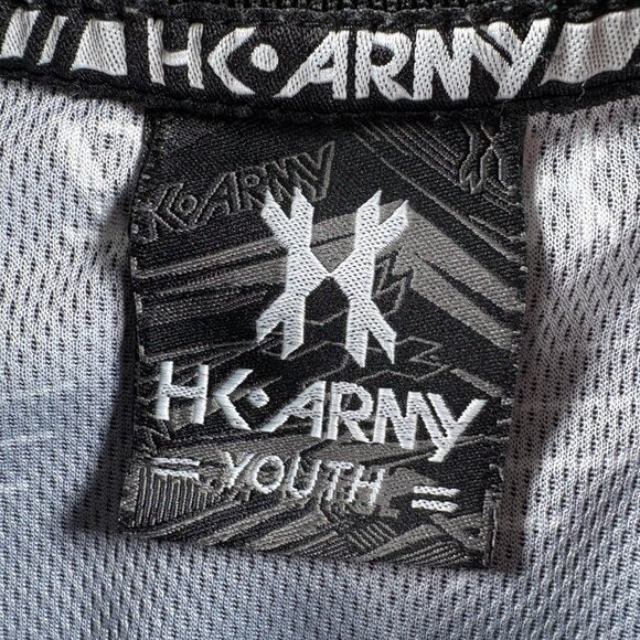 HK Army Youth HSTL Paintball Jersey Red Black Camo Long Sleeve Padded Shirt - Picture 3 of 8
